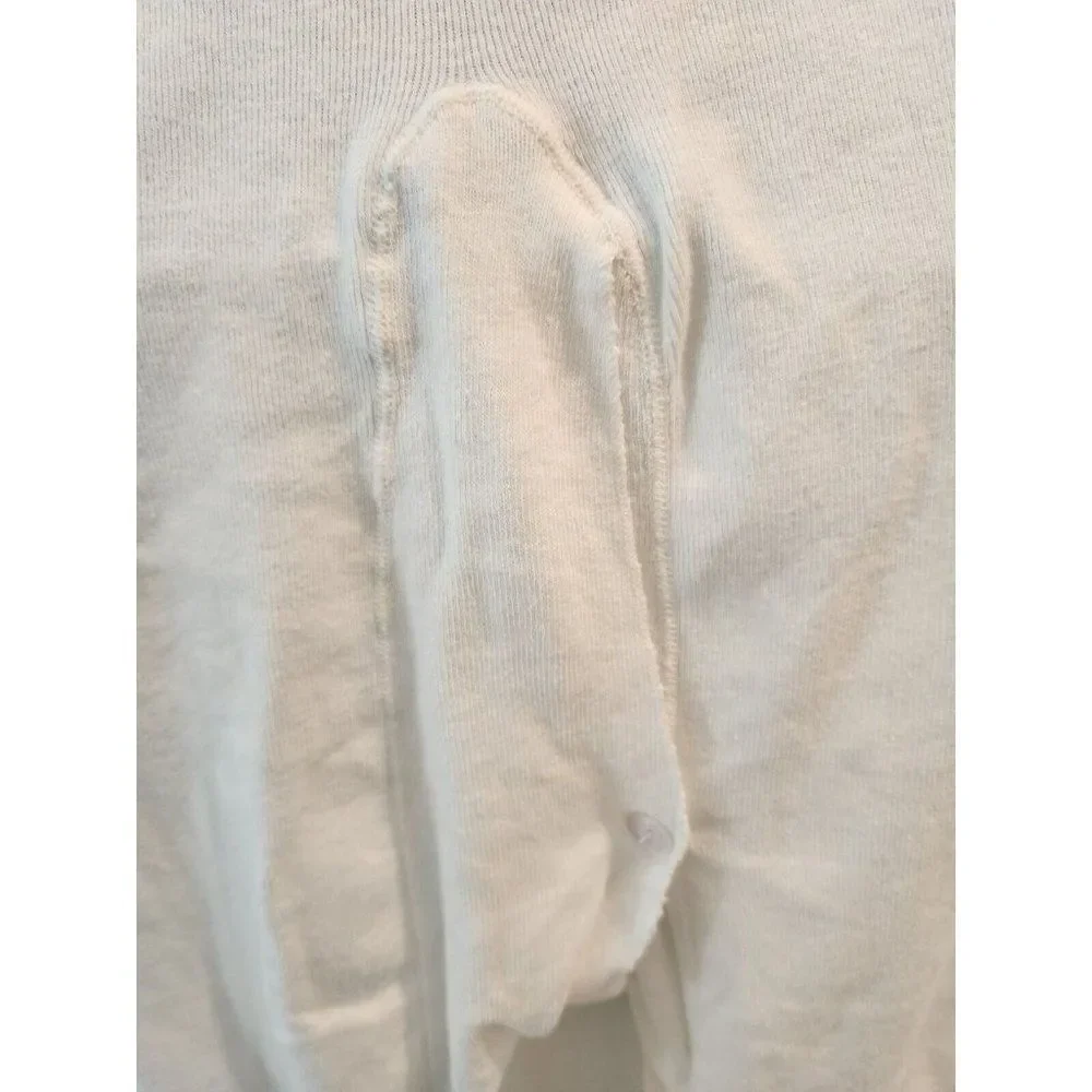 Vintage Sears White Union Suit Cotton USA Pilgrim Trap Door M Long Johns Thermal